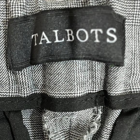 NWOT Talbots Cambridge Pant Elastic Pull On Waist Glen Plaid Straight 12P - Picture 10 of 15